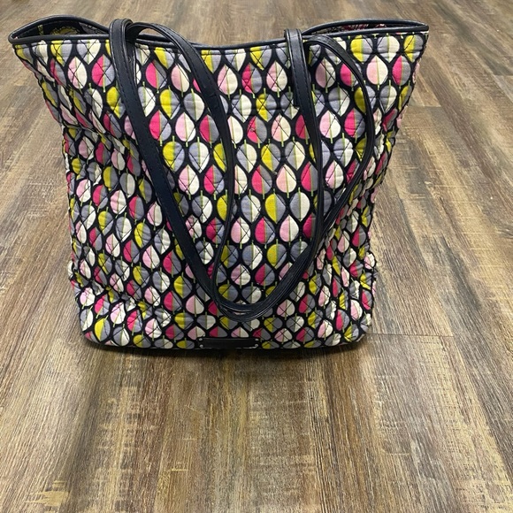 Vera Bradley Quilted Tote Multicolored teardrop print Moon drop‎ travel bag - Picture 1 of 15
